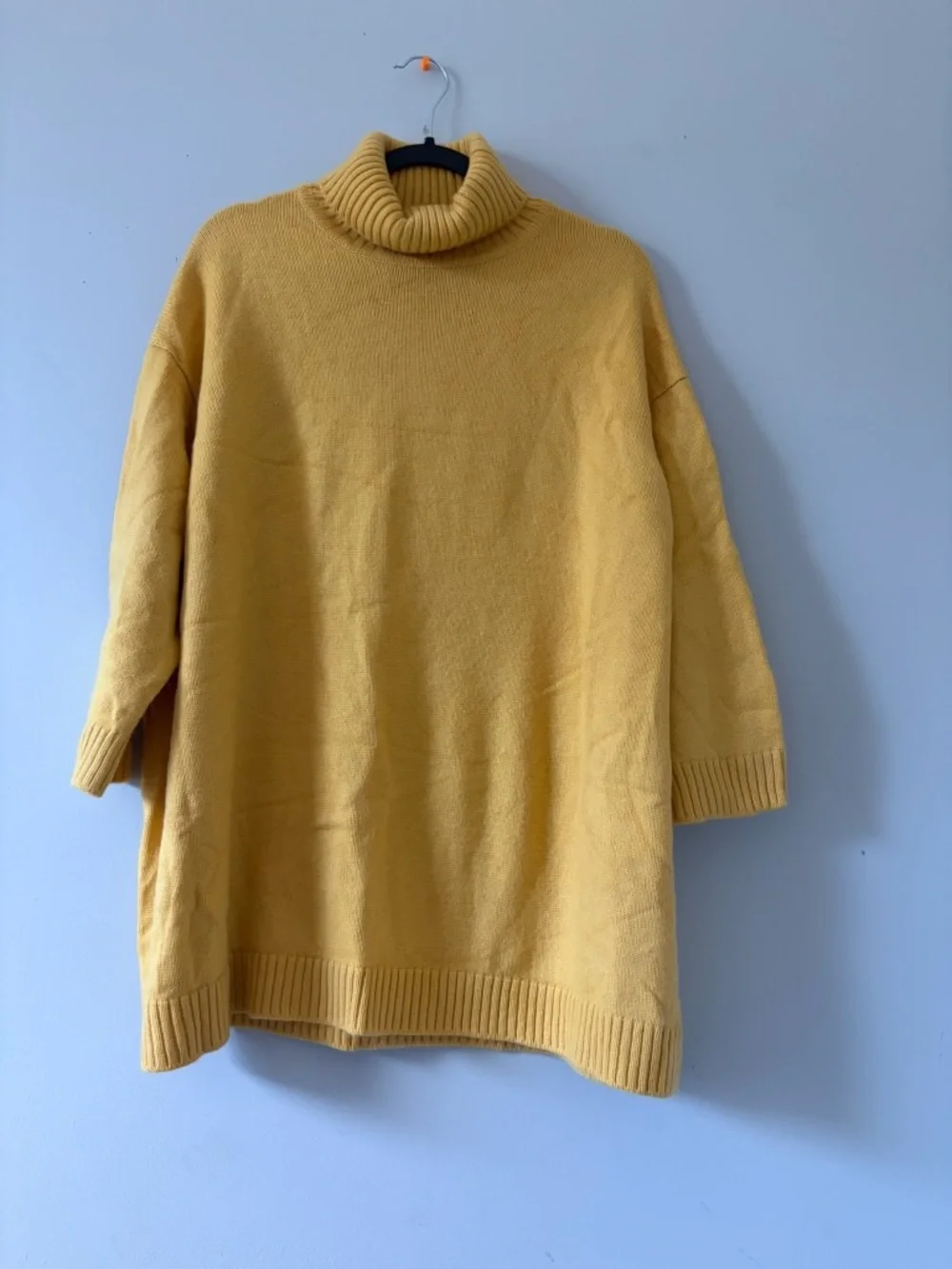 Michael Kors Mustard Cashmere Oversized Yellow Turtleneck Sweater